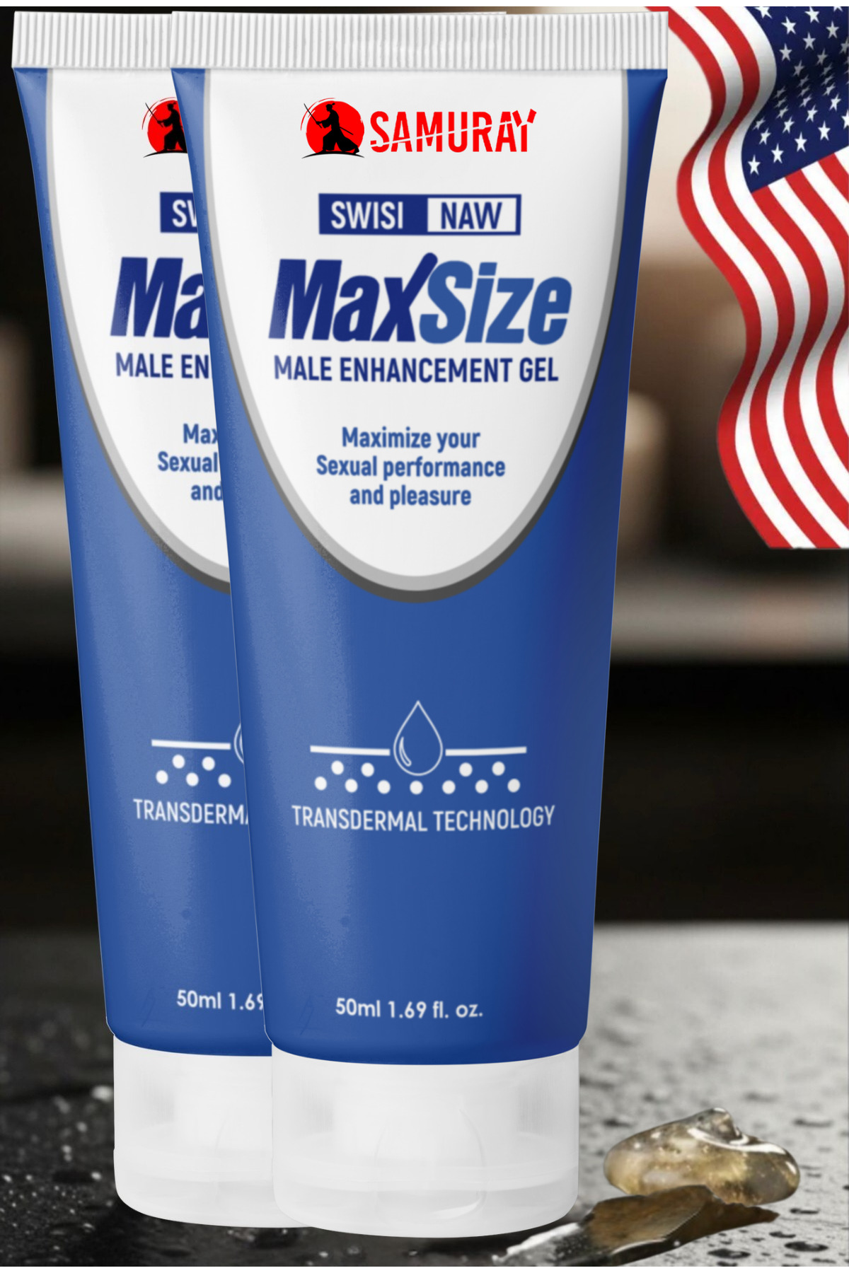 SAMURAY America'dan İthal Penis Büyütücülü ve Geciktiricili Krem 2'li Set