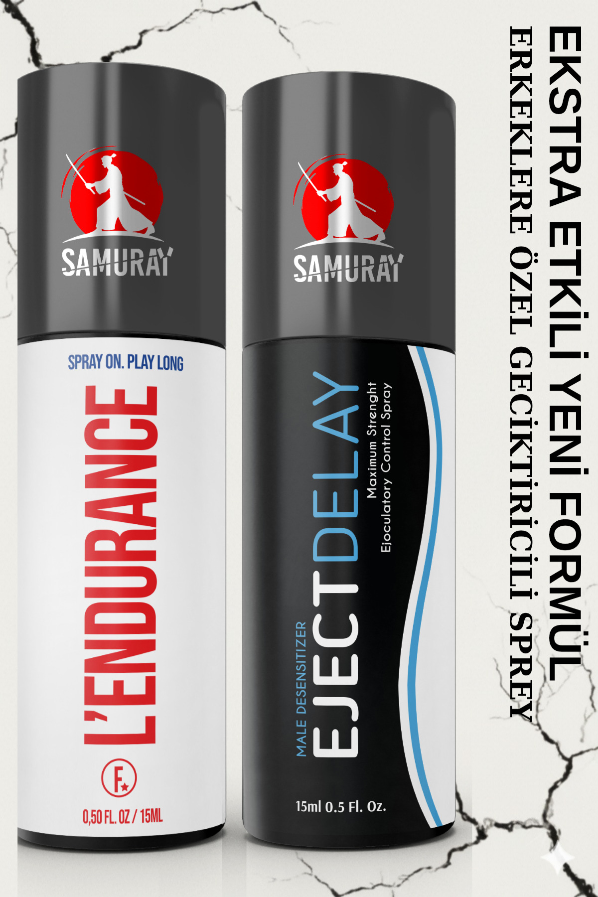 SAMURAY Avrupa'dan İthal Ekstra Etkili Yeni Formül France Menşeili Geciktiricili Sprey 2'li Set