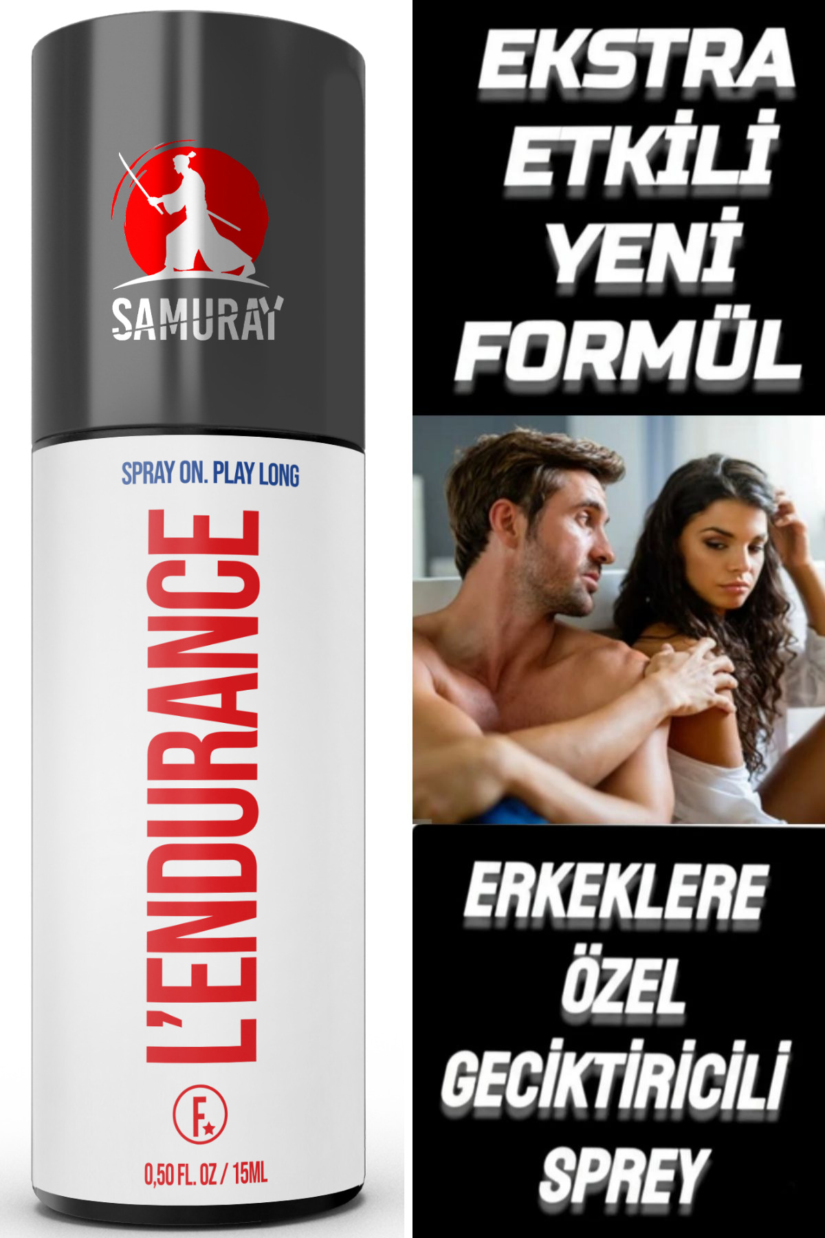 SAMURAY Avrupa'dan İthal Ekstra Etkili Yeni Formül France Menşeili Geciktiricili Sprey 2'li Set - Görsel 2