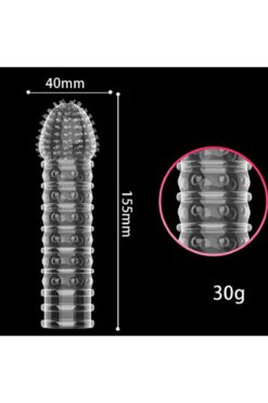 Lolita Shop Python Esnek Silikon Tırtıklı Uyarıcılı Penis Genişletici Zevk Kılıfı
