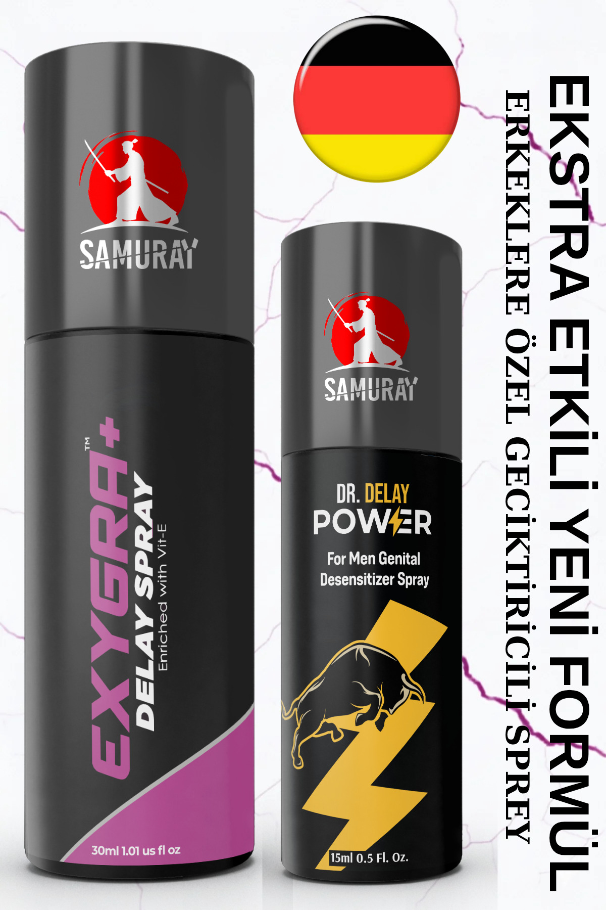 SAMURAY ALMAN KLİNİKLERİNDE ÖZEL HAZIRLANMIŞ UZUN GECELERİN SIRRI GECİKTİRİCİLİ 2'Lİ SPREY SETİ