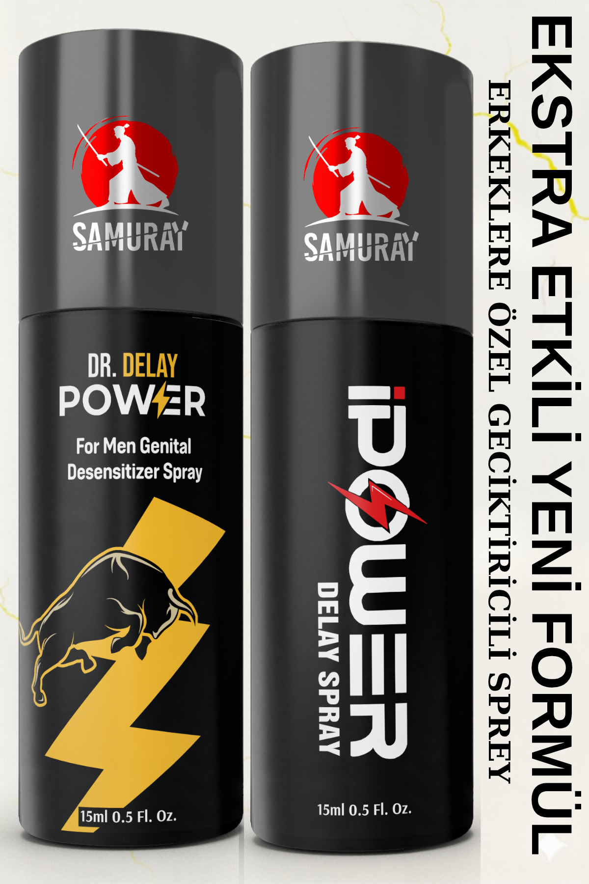 SAMURAY America'dan İthal Ekstra Etkili Yeni Formül Erkeklere Özel Geciktiricili Sprey Seti