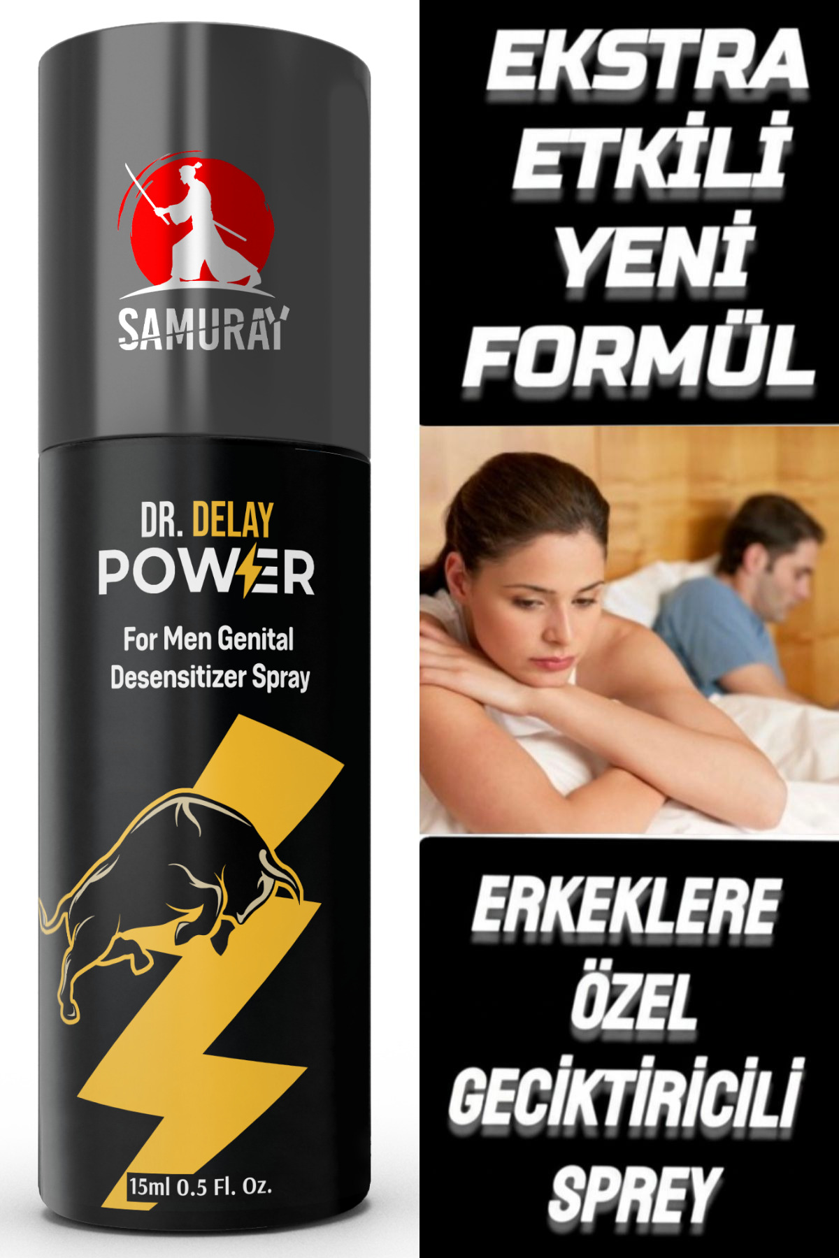 SAMURAY America'dan İthal Ekstra Etkili Yeni Formül Erkeklere Özel Geciktiricili Sprey Seti - Görsel 3