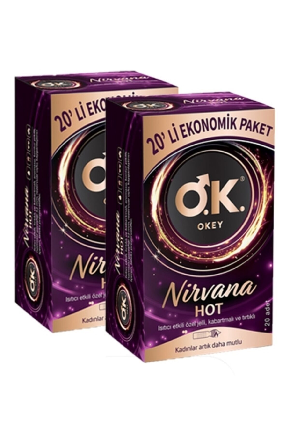 Okey Prezervatif Nirvana Hot 20 Li X 2 Adet (40 Lı)