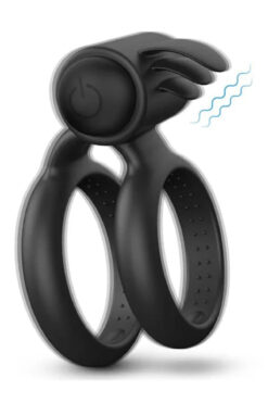 Genel Markalar Klitoris Uyarıcılı Çift Halkalı Titreşimli Penis Halkası