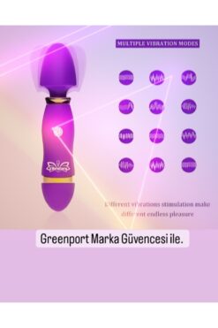 Greenport Vibratör 12 Mod Titreşimli Dildo Klitoris Vajina Anal Sex Erotik