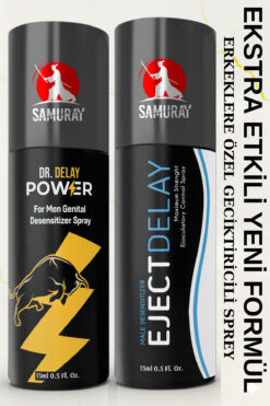 SAMURAY America'dan İthal Erkeklere Özel Ekstra Etkili Yeni Formül Geciktiricili Sprey Seti