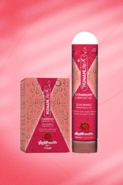 Human life HumanLife Çilek Aromalı Kayganlaştırıcı Jel 125ml + 5gr x 10 Adet