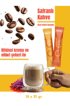 Dr Kalan Happy Cup Coffee Safranlı Kahve Karışımı 10u Bir Arada , 18 Saşe X21g