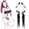 Kissers BDSM Siyah Kuş Tüylü Metal Tüy Charm Göğüs Uyarıcı Meme Ucu Klipsi