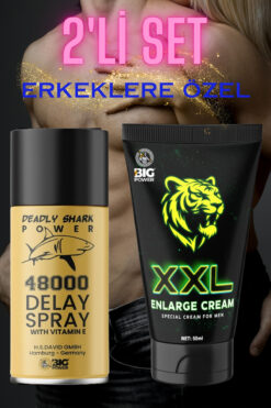 BİG POWER 2lİ Etkili Penis Hareketlendirici Boyutlandırıcı Geciktirme Sertleş Sayı Süre Arttırıçı Krem Sprey