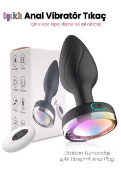 Do it Love - Uzaktan Kumandalı Işıklı 7 Titreşim Modlu Anal Plug Vibratör - Anal Tıkaç - Orta Boy