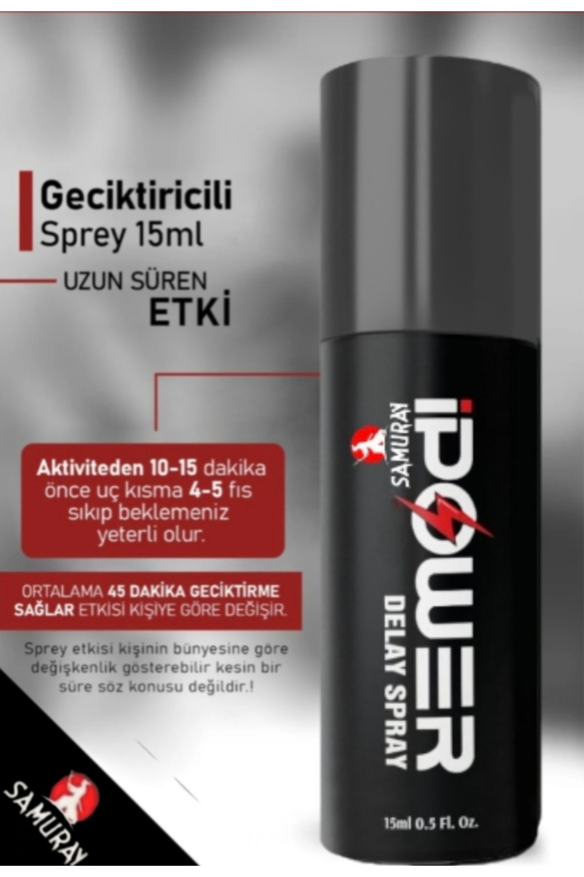 SAMURAY Avrupa'dan İthal İsviçre Onaylı Yeni Formülüyle Geciktiricili Sprey Seti - Görsel 3