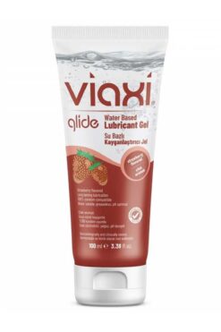 724HAZ Viaxi Glide Çilek Aromalı 200 ml | Su Bazlı, Hoş Çilek Kokulu Kayganlaştırıcı Jel