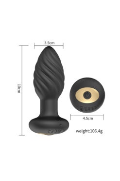 YYB Erkekler ve kadınlar için uzaktan kumandalı vibratör, anal plug masaj yetişkin seks oyuncağı