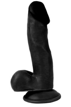 Lolita Shop Soft Et Dokusunda Gerçekçi Hissiyat 17.5 Cm Siyah Penis Anal Vajina Vantuzlu Realistik Zenci Dildo