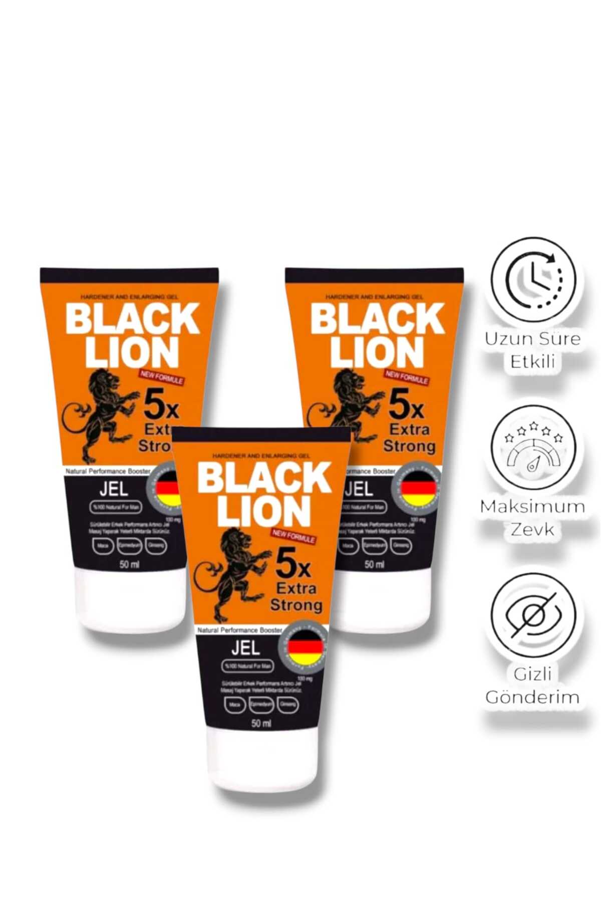 black lion's Black Lion Erkeklere Özel Bakım Kremi 50 ML - 3 Adet