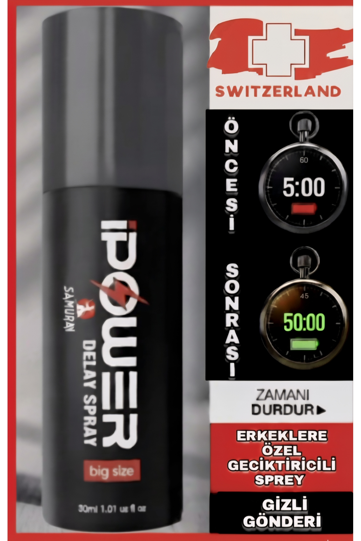 SAMURAY America'dan İthal Erkeklere Özel Ekstra Etkili Geciktiricili Spey Özel Set - Görsel 2