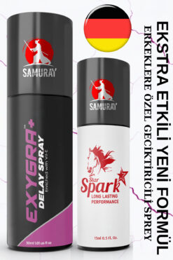 SAMURAY Avrupa'dan İthal Alman Panzeri Erkeklere Özel Ekstra Etkili Geciktiricili Özel Spey Seti