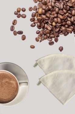 ÇANTAPAK Natural Yıkanabilir Kumaş Kahve Filtresi V60 ( 2 ADET İÇİN )