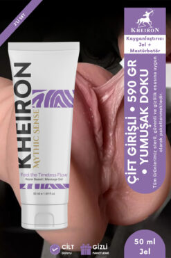 kheiron Çift Girişli Realistik Mastürbatör 590 Gr + 50 Ml Jel Hediyeli – Yumuşak Doku