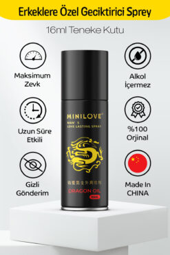 minilove Geciktirmeye Yardımcı Uzun Deneyim Sprey 15ml Teneke Kutu Avrupa'nın 1 Numarası