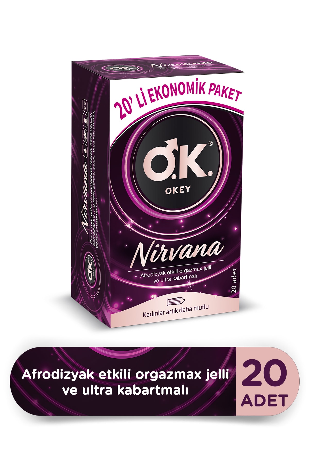 Okey Nirvana Prezervatif 20'li Prezervatif
