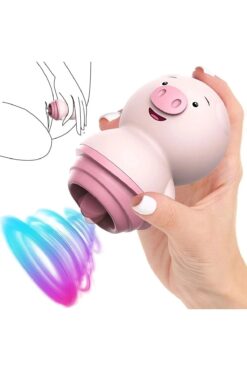 valkyrie Usb Şarjlı Uyarıcılı 6 Farklı Titreşim Modu Sevimli Domuzcuk Dil Vibratör