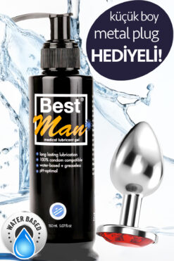 FEMSTAR Anal & Vajinal 150 ML Kayganlaştırıcı Jel Bestman Femstar + 7 cm Küçük Boy Anal Plug Hediyeli