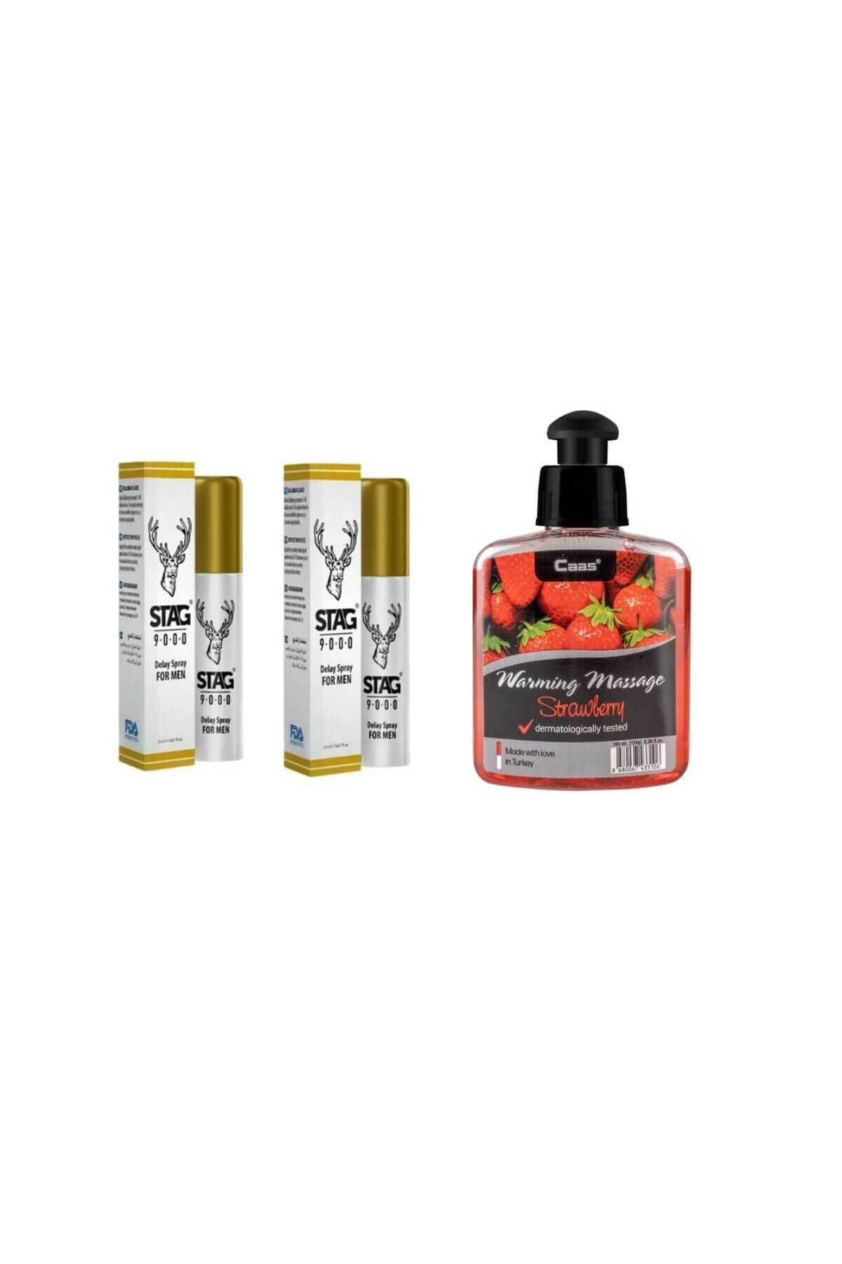 Genel Markalar Çilek Aromalı Kayganlaştırıcı Masaj Yağı Erkeklere Özel Sprey 2 Adet