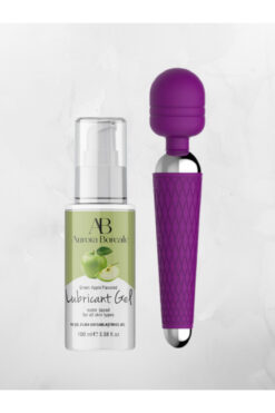 AŞKIN DEPOSU Aurora Boreale Elma Kayganlaştırıcı Jel 100 ml Şarjlı Titreşimli Masaj Aleti Paket
