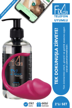 FixCla 250 ml Natural Kayganlaştırıcı Jel + Telefon Uyumlu 9 Modlu Giyilebilir Vibratör – Çiftlere Özel