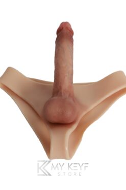 My Keyf GİYİLEBİLİR İÇİ DOLU STRAP-0N ÇAMAŞIR ŞEKİLDE BELDEN BAĞLAMALI DİLDO 24 CM UZUNLUK