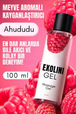 EXOLİNİ Ahududu Aromalı Anal Uyumlu Jel 100 ml | Tatlı Dokunuşla Yumuşak ve Akıcı Bir Deneyim