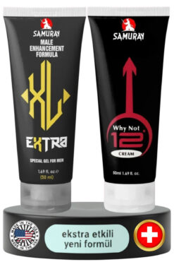 SAMURAY Ekstra Etkili Yeni Formül 2 Farklı Ürün Bir Arada Penis Büyütücülü Geciktiricili Krem