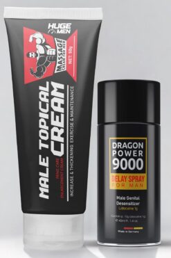 HUGE MEN Artışı İçin 50ml Büyütücülü Krem ve 45ml Geciktiricili Sprey