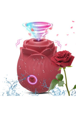 ACM DOCTOR C Gül Görünümlü Emiş ve Darbeli Klitoris Uyarıcılı Vibratör Şarjlı