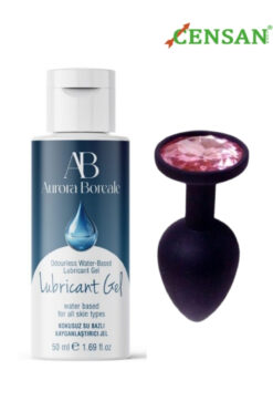 AuroraBoreale Silikon Mücevher Taşı Anal Plug - Kayganlaştırıcı