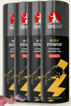 SAMURAY America'dan İthal Erkeklere Özel Ekstra Etkili Geciktiricili Spey Özel 4'Lü Set