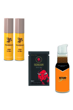 Porcodile 2 Adet Sprey - Scream Tekli Jel Ve Retard Glide Kayganlaştırıcı Jel