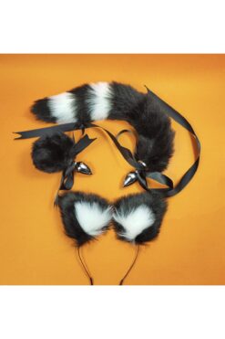 Vibratoy 3 Parça Anal Butt Plug Seti 1- Kuyruklu Anal Tıpa 2- Ponpon Anal Plug 3-Fantezi Kedi Taç