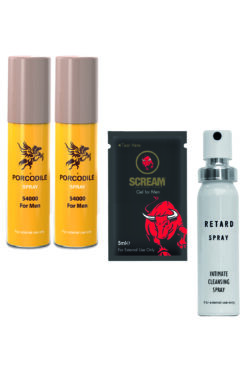 Porcodile 2 Adet Sprey - Scream Tekli Jel Ve Retard Sprey