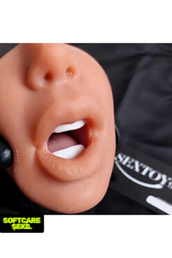 softcare şekil Gerçekçi Silikon Mastürbatör – Vajina & Anal Detaylı, Ağız Fonksiyonlu