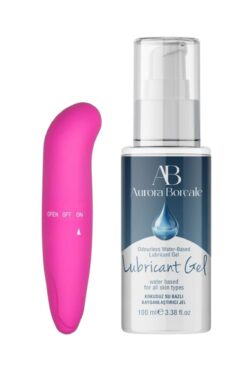 AuroraBoreale Sade Su Bazlı 100 Ml Kayganlaştırıcı Jel Lubricant Vibratör seti