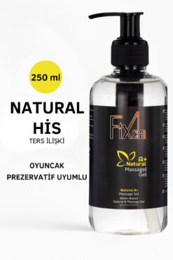 FixCla Anal Kayganlaştırıcı Jel 250 ml (Su Bazlı, Aromasız) + Penis Halkası – Yapay Penis Uyumlu