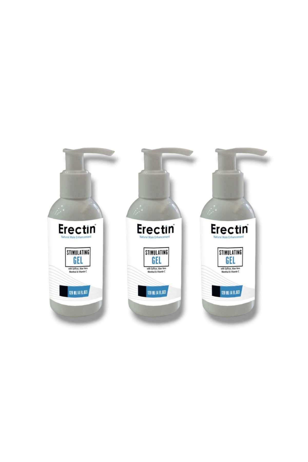 CİTY ZONE Erectin Natural Male Enhancement Gel / Erkeklere Özel Geliştirici Jel 120 ML X 3 Adet