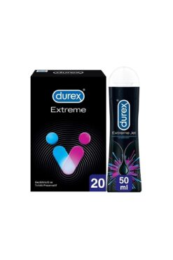 Durex Extreme li 20’li Prezervatif + Extreme Anal Kayganlaştırıcı Jel 50ml