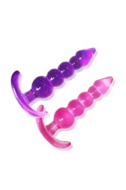 Genel Markalar Silikon 5 Boğumlu Anal Plug Masturbasyon Anal Vibratör-af4151