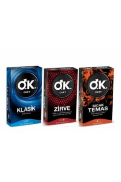 Okey Prezervatif Klasik 10 Lu + Zirve 10 Lu + Sıcak Temas 10 Lu