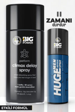 BİG POWER 45ml Geciktiricili Sprey ve 16ml Ürün Çözümü